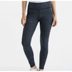 Athleta Jacquard Chaturanga 7/8 Tight Leggings Women Medium Blue